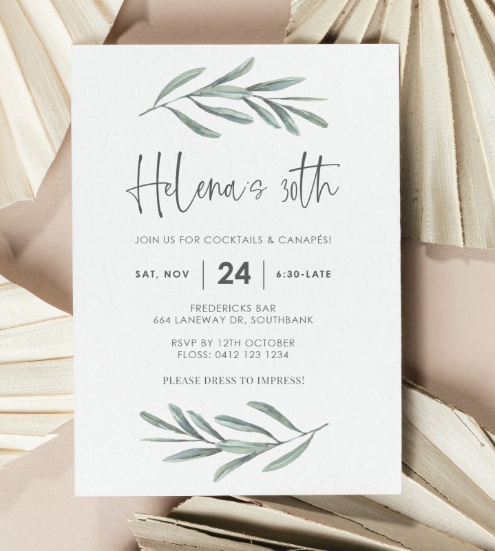 Italian Escape Birthday Invitations