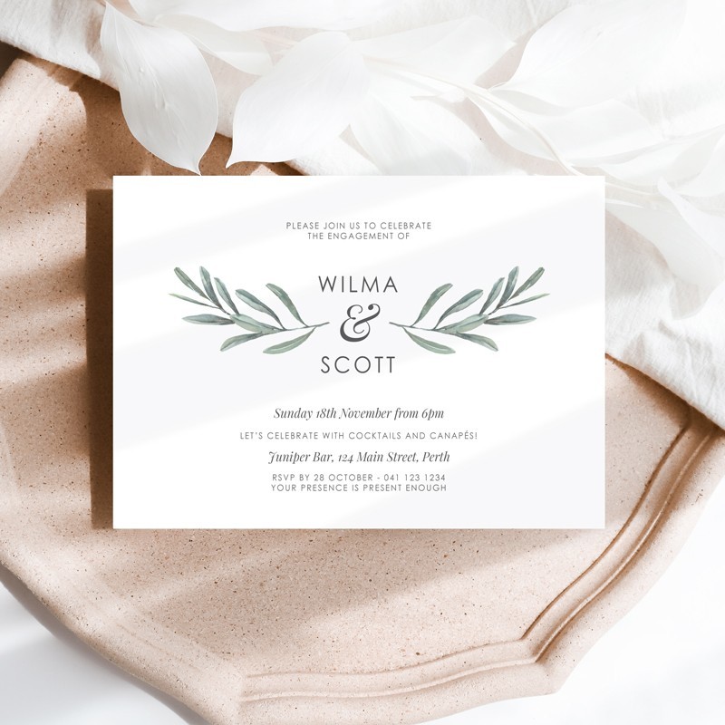 Italian Escape Engagement Invitations