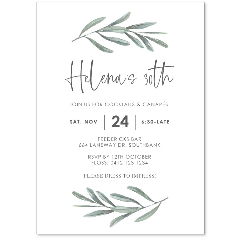 Italian Escape Birthday Invitations