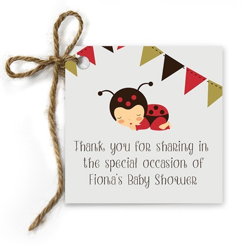 Ladybug Baby Shower Gift Tags