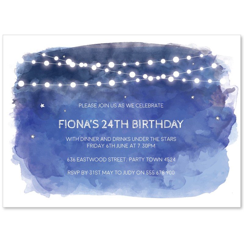 Lanterns Birthday Invitations