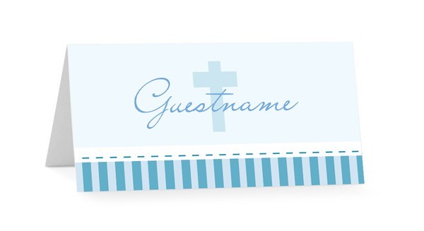 Large Cross Christening Placecards