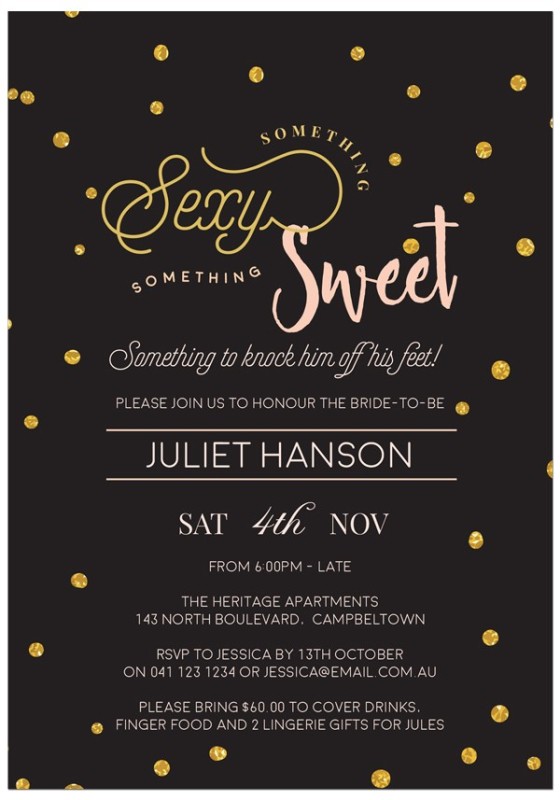 Lingerie Shower Invitations