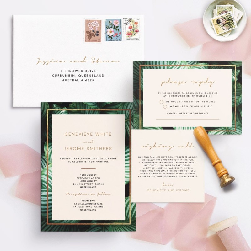 Lush Wedding Response Card