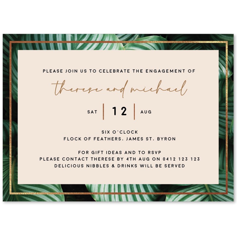 Lush Engagement Invitations