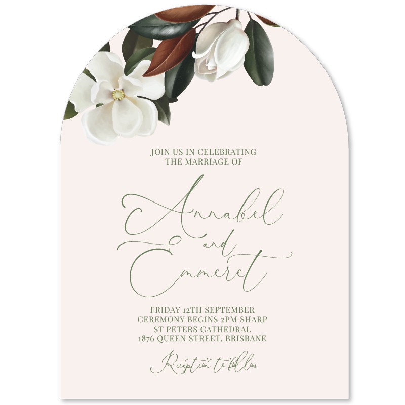 Magnolia Arch Wedding Invitations