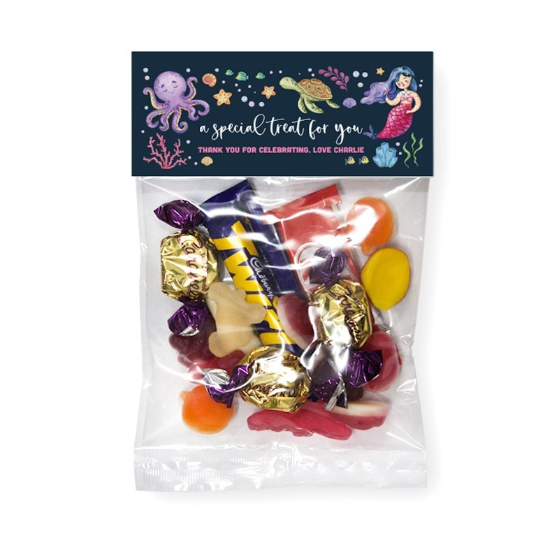 Mermaid Birthday Lolly Treat Favor Bags