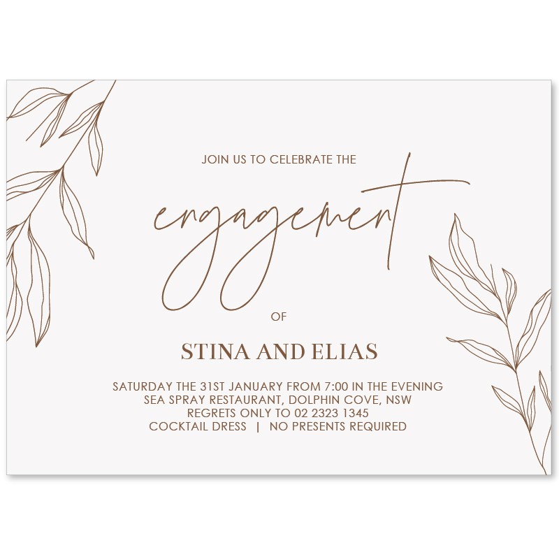 Minimalist Engagement Invitations