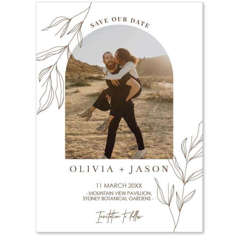 Minimalist Photo Save The Date Cards