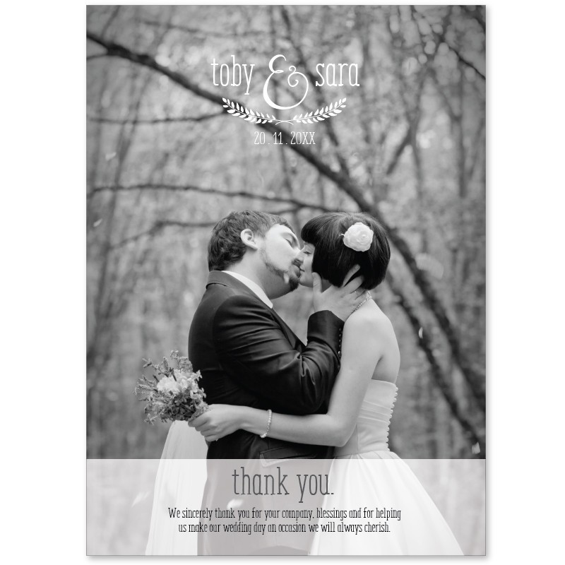 Minimalist Gratitude Wedding Thank You