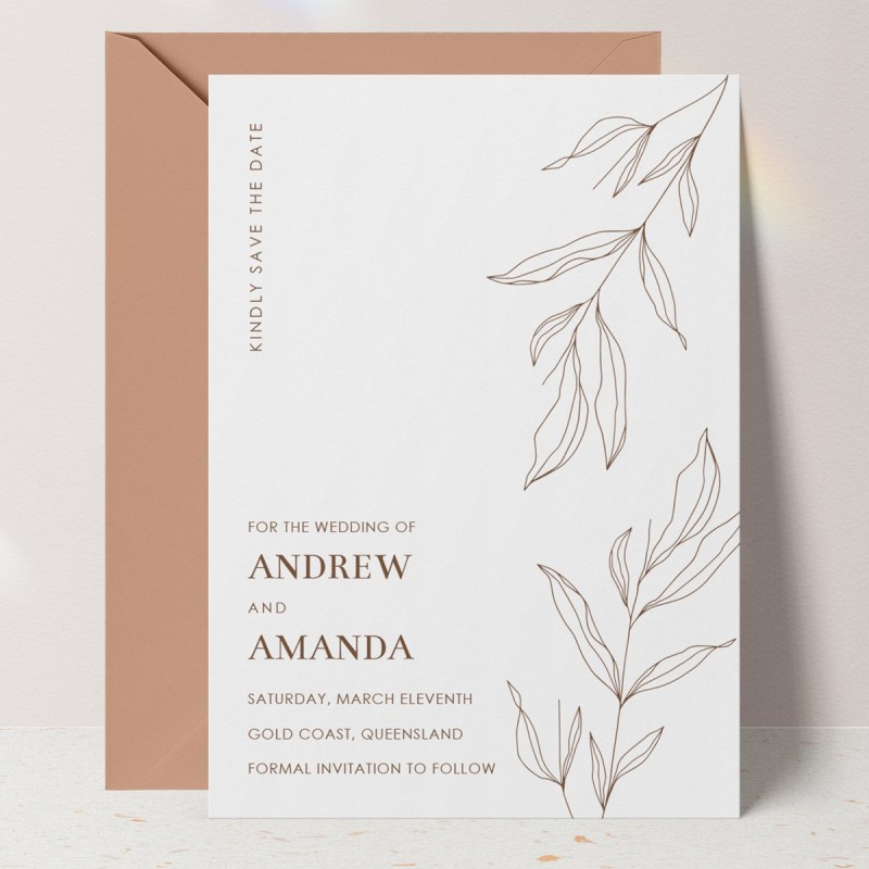 Minimalist Save the Date Card