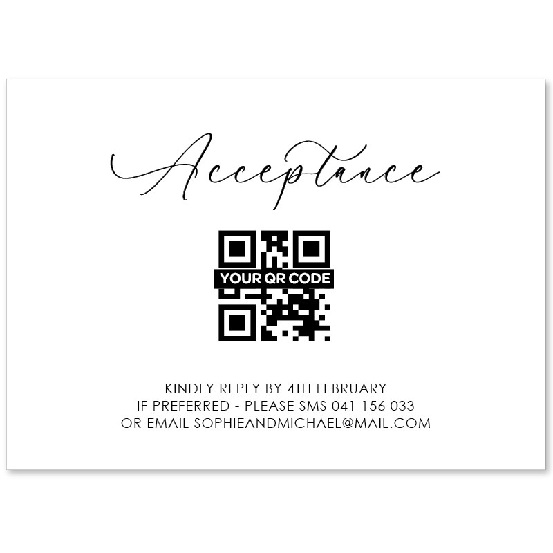 Memories Minimalist Wedding Response Card