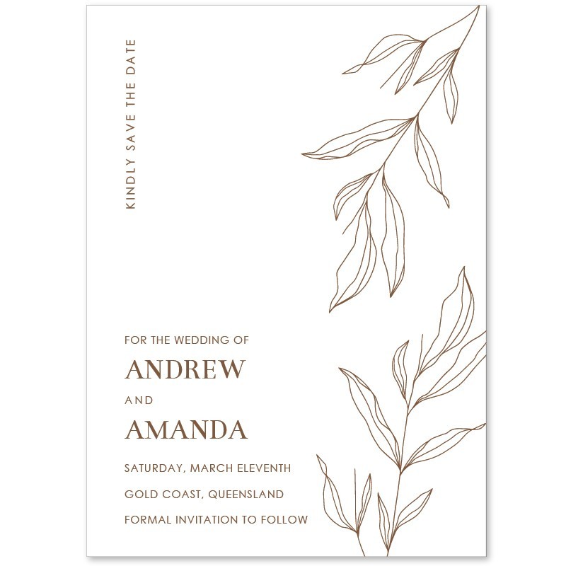 Minimalist Save the Date Card