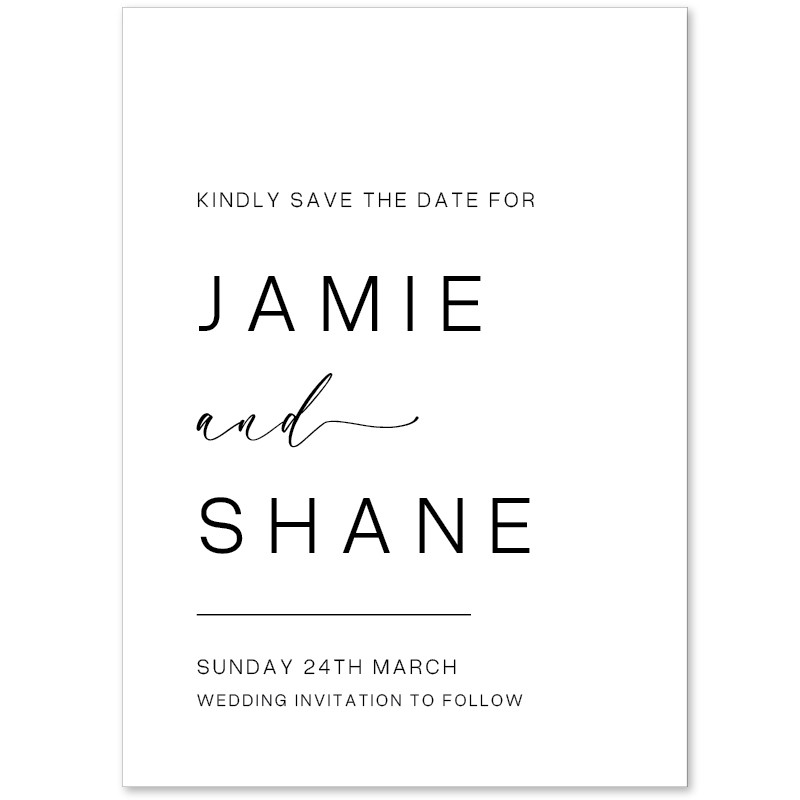 Minimalist Save The Date - Memories