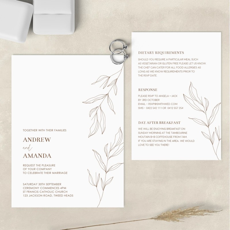 Minimalist Wedding Invitations