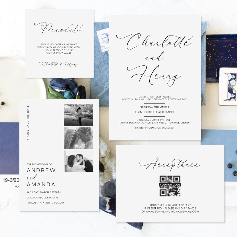 Memories Minimalist Wedding Response Card