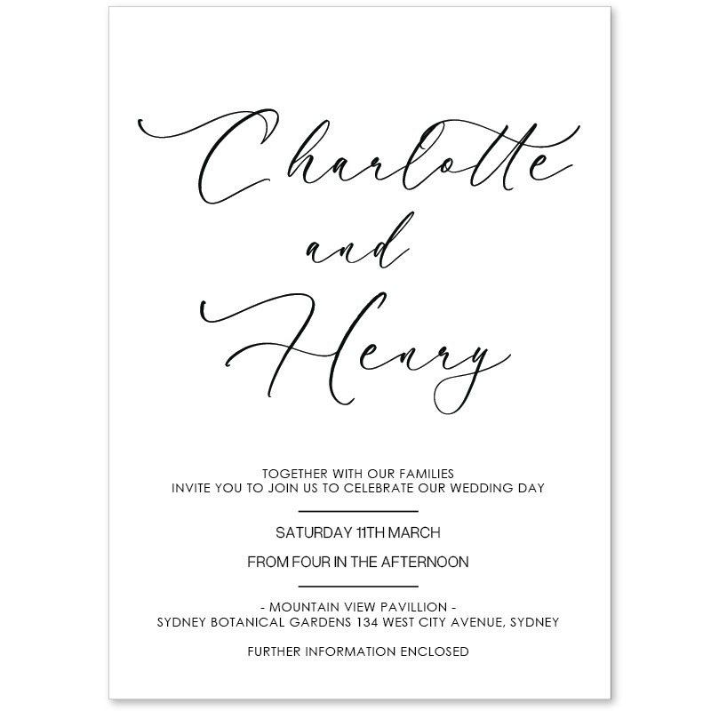 Memories Minimalist Wedding Invitations