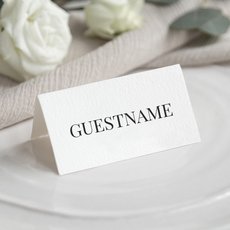 Monochrome Types Placecard