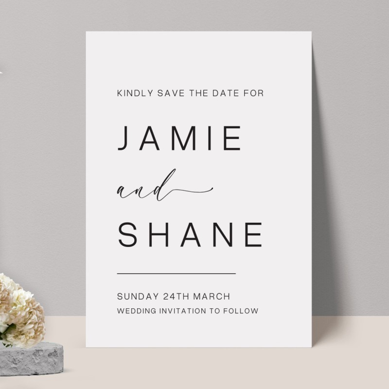 Minimalist Save The Date - Memories