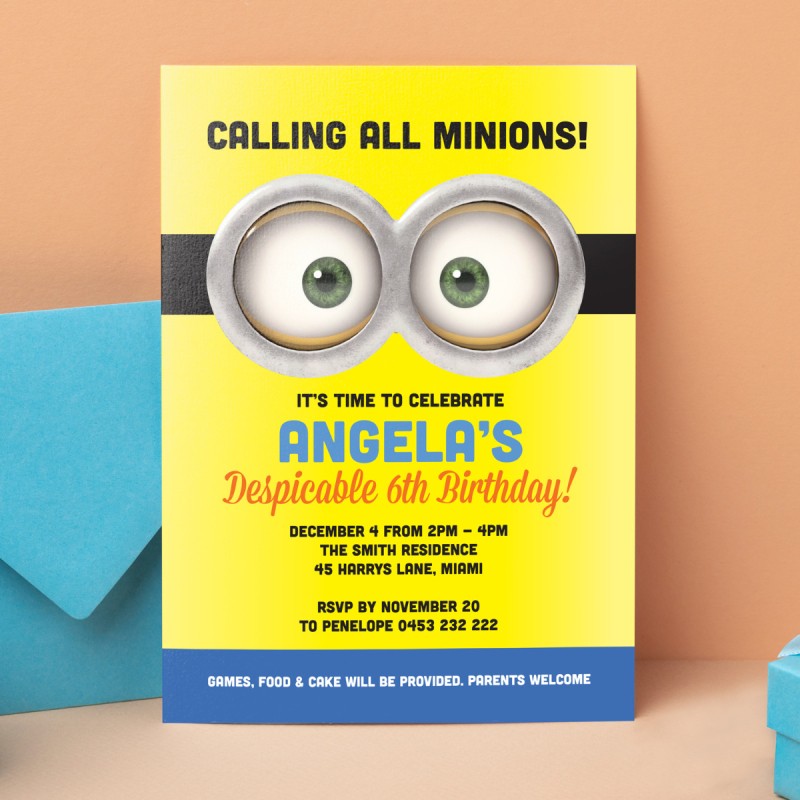 Minion Birthday Invitations
