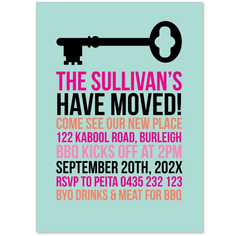 Modern Key Housewarming Invitations
