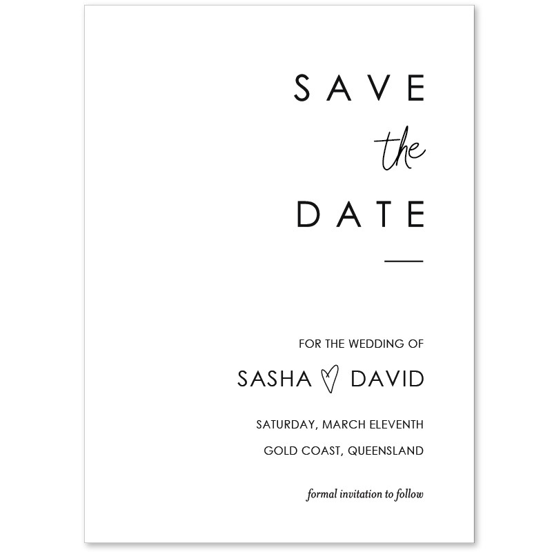 Affection Save The Date Cards