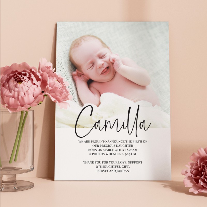 Scripted Baby Announcement