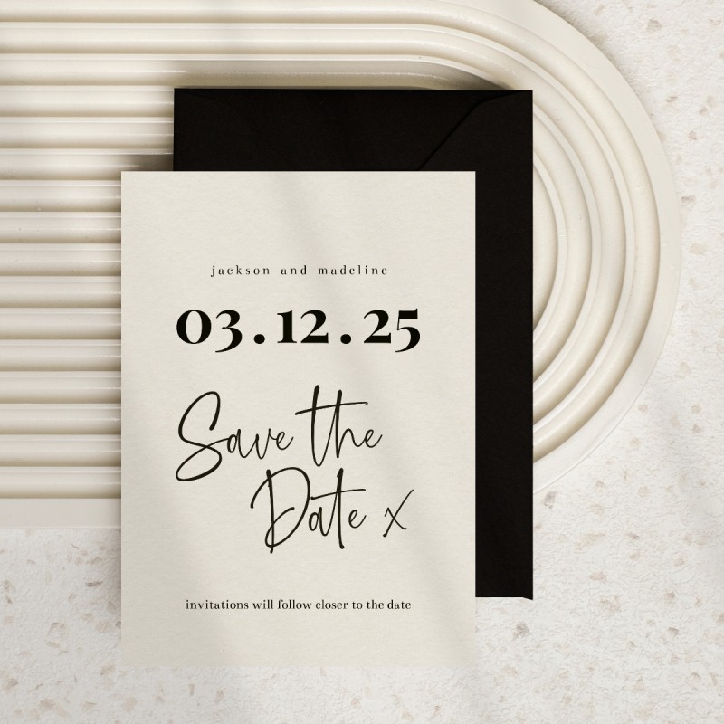 Bold Type Save The Date Cards