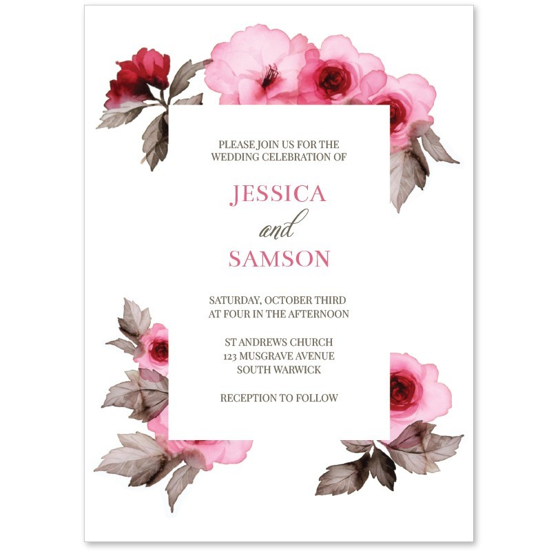 Modern Botanica Wedding Invitations