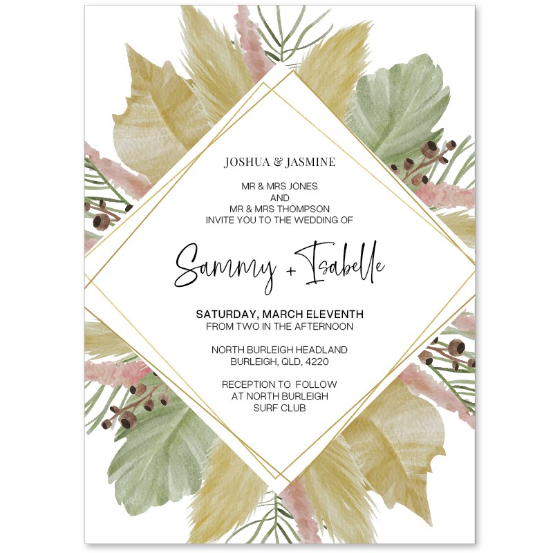 Modern Ferns Wedding Invitations