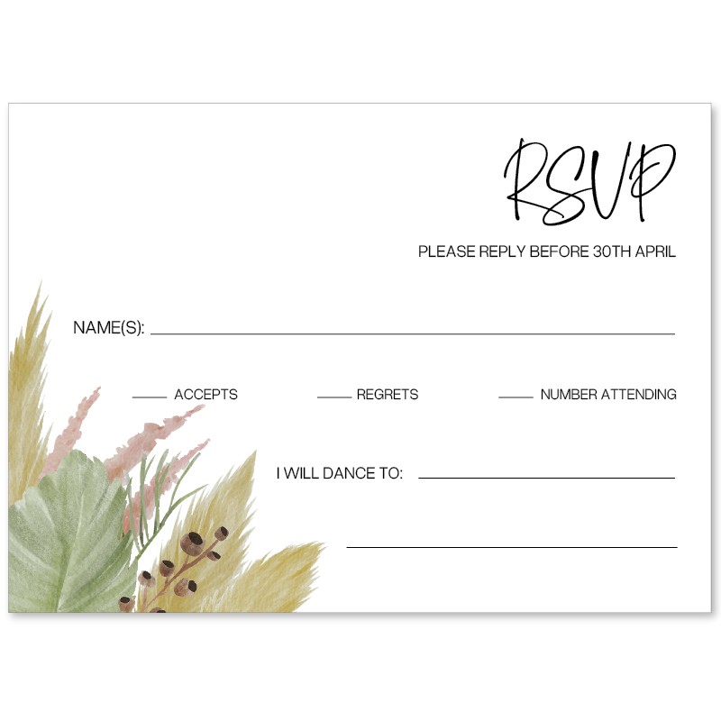 Modern Ferns RSVP 