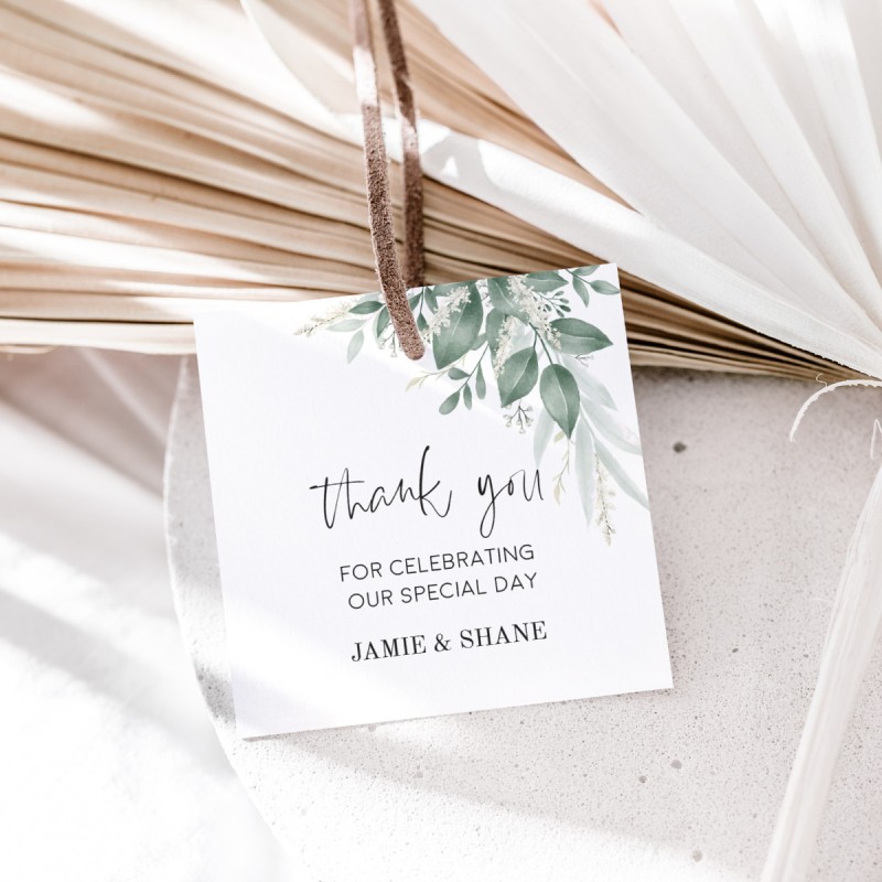 Moss + Sage Wedding Gift Tags