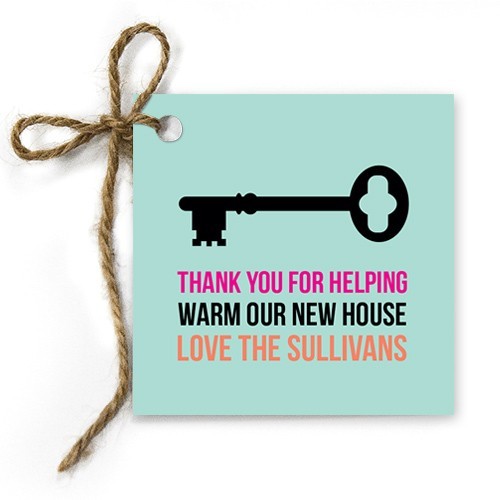 Modern Key Housewarming Gift Tags
