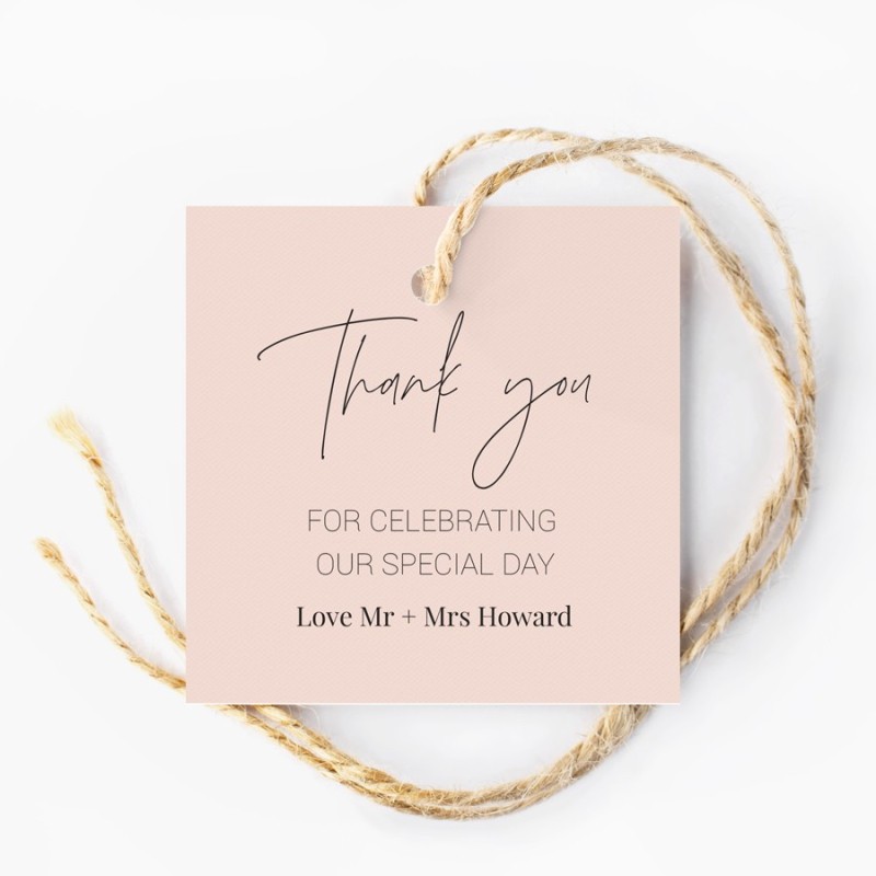 Modern Minimalist Wedding Gift Tag