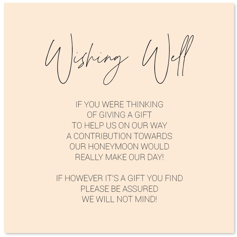 Modern Minimalist Wishing Well Card