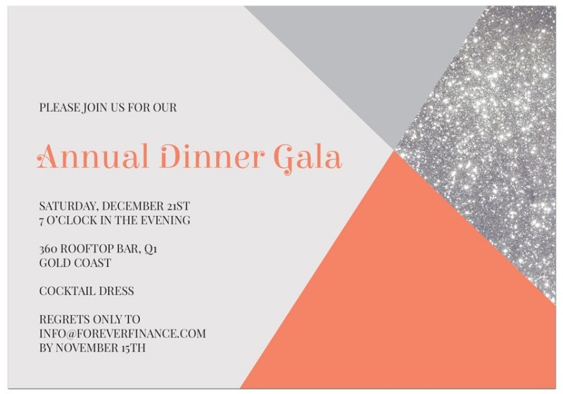 Modern Gala Invitations