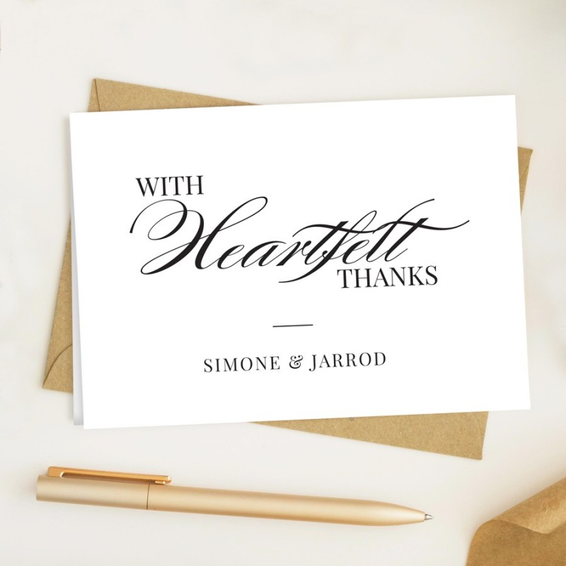 Monochrome Types Thank You Card