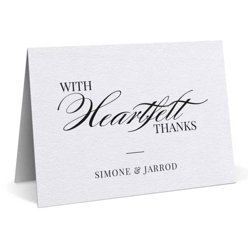 Monochrome Types Thank You Card