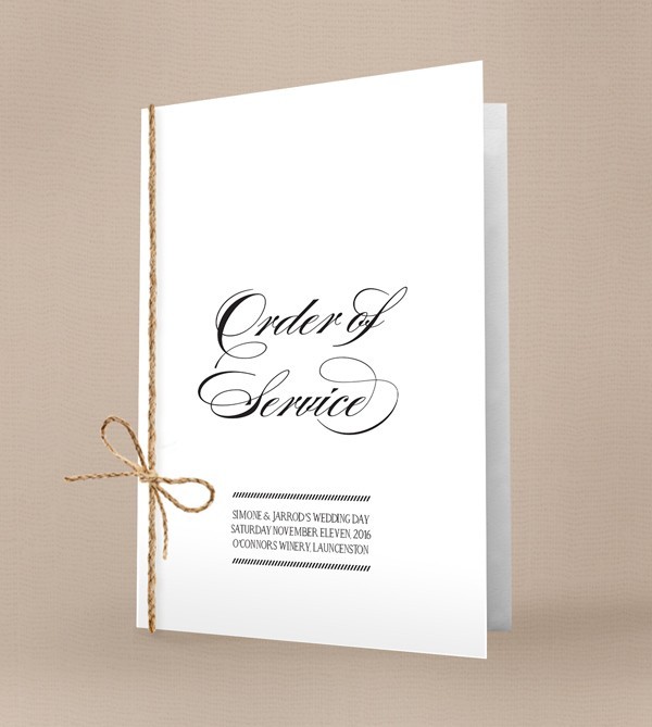 Monochrome Types Order Of Service Booklet Covers