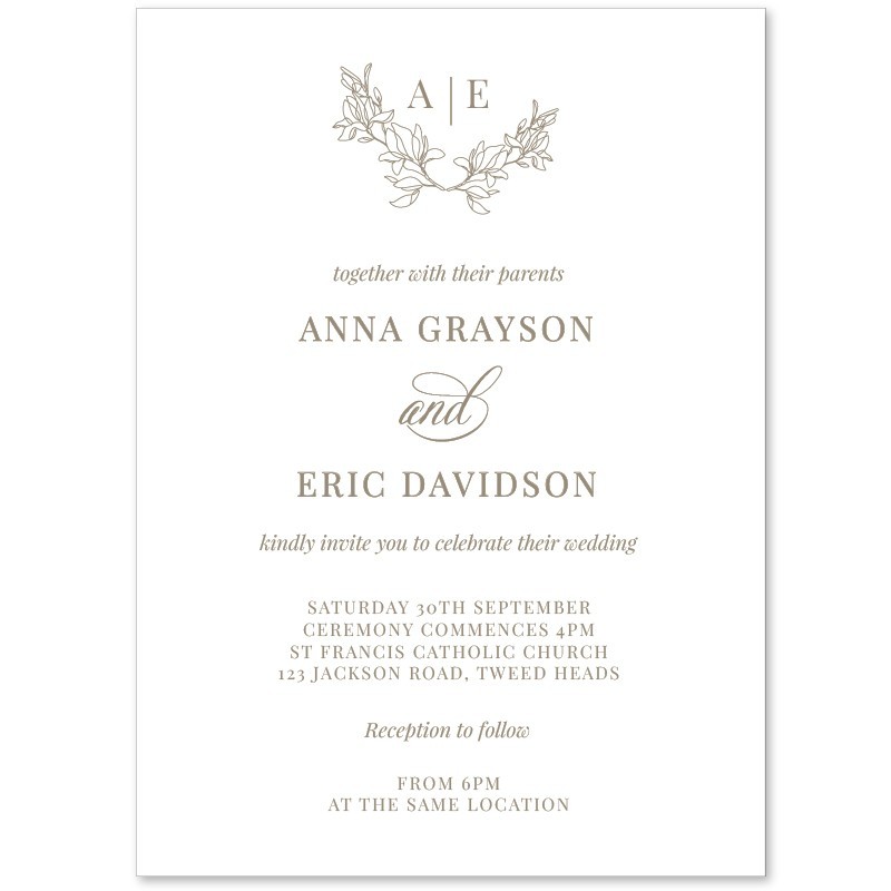 Monogrammed Wedding Invitations