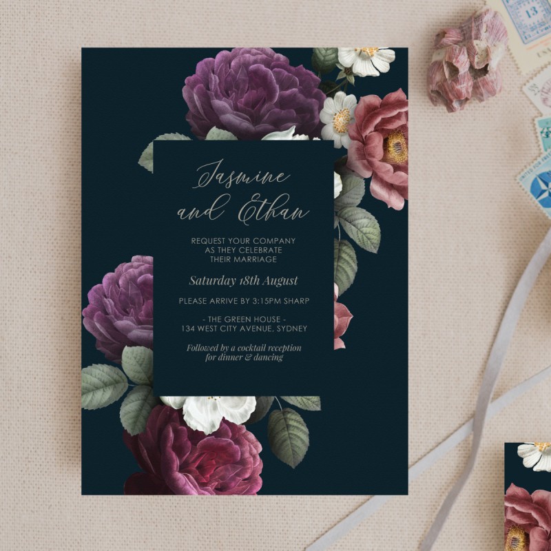 Rose Garden Wedding Invitation
