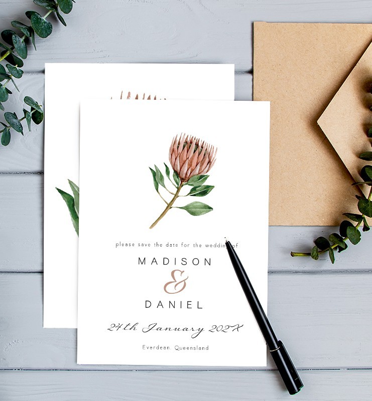 Native Beauty Save the Date Cards