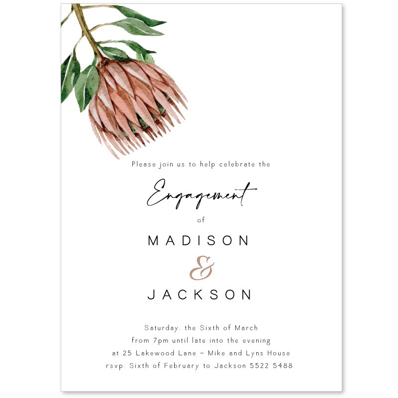 Native Beauty Engagement Invitations