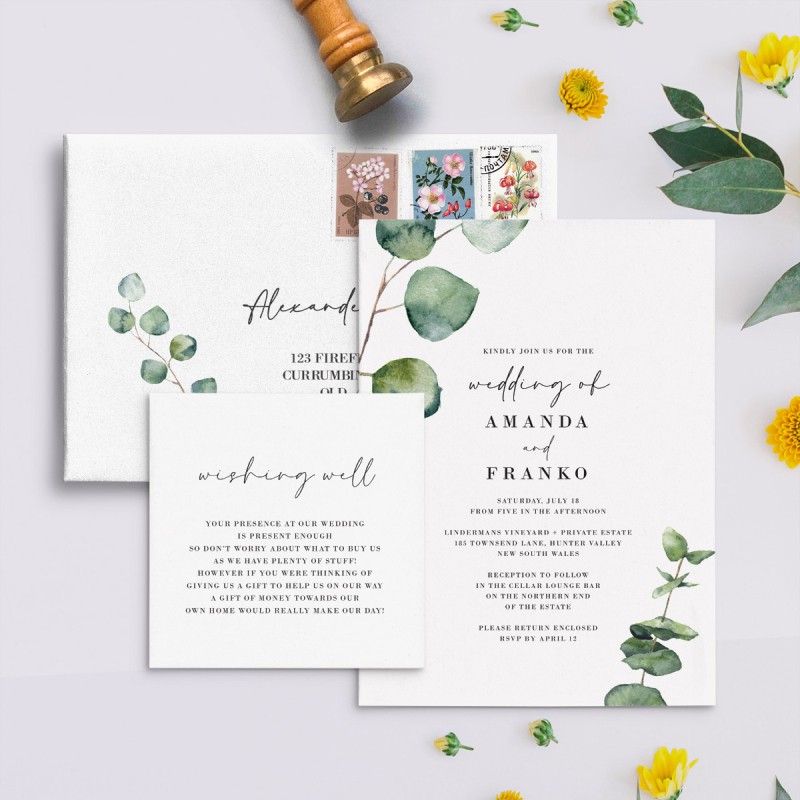 Native Greenery Wishing Well Card