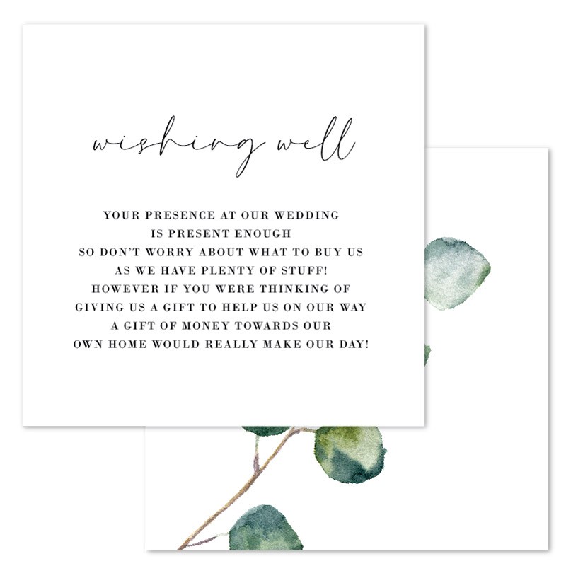 Native Greenery Wishing Well Card