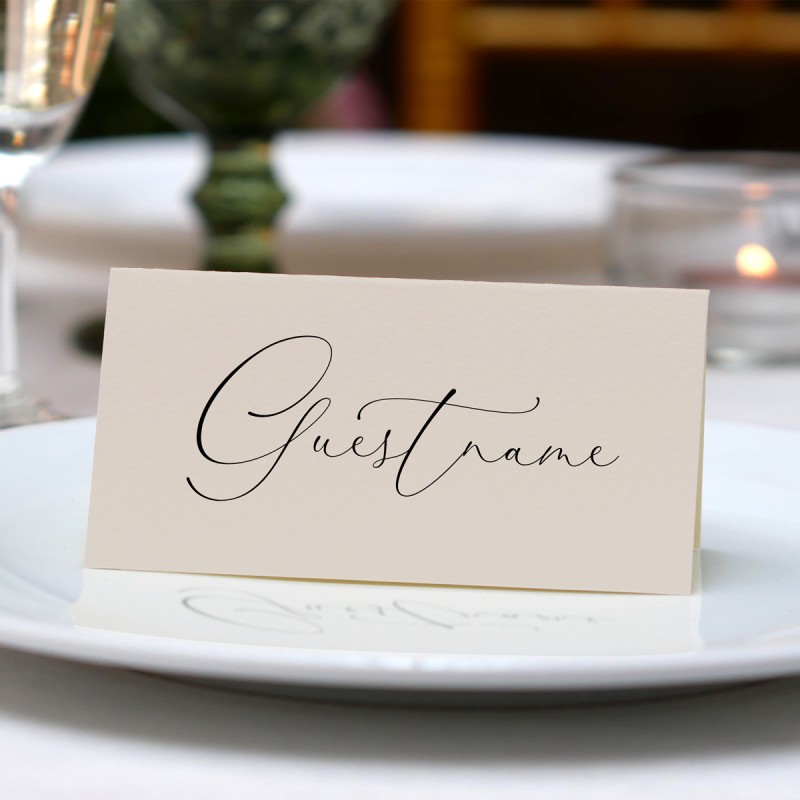 Neutral Love Wedding Place Card