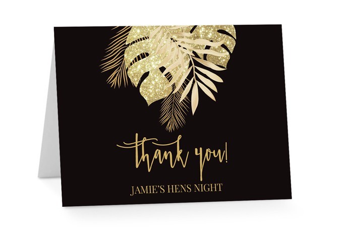 Night Jungalow Hens Thank You Cards