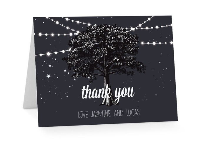 Oak Engagement Thank You Cards