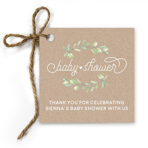 Olive Baby Shower Gift Tags