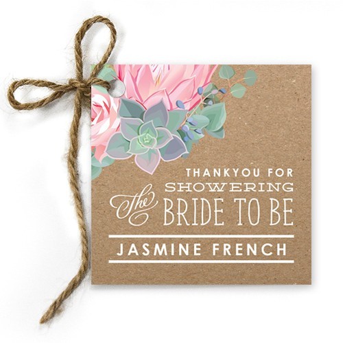 Organic Bridal Shower Gift Tag
